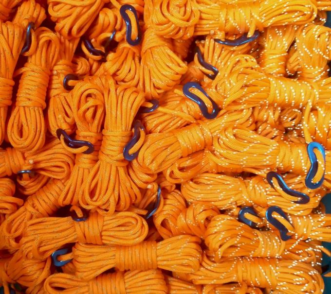 Naylon Yansıtıcı Çadır Halatı 550 lbs Guyline Karanlıkta Glow T&T 0