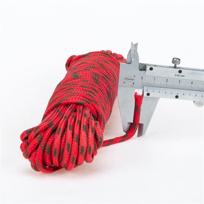 Kamp için 4mm / 20M Örgü Polipropilen Yansıtıcı Çadır Halatı 0